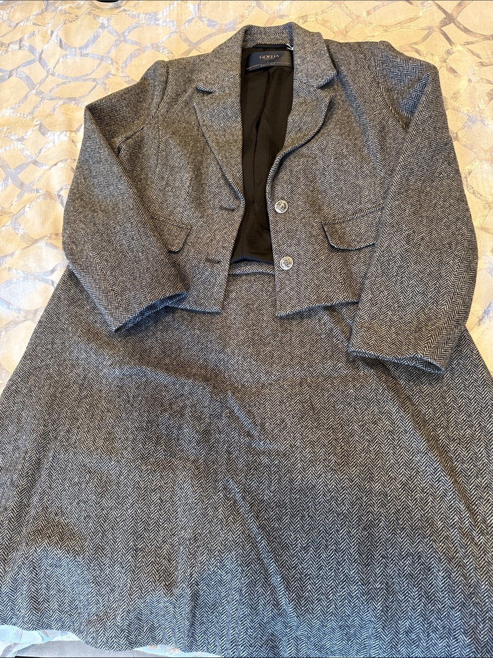 Classic Gray Herringbone Blazer Jacket by Chaps